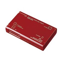 サンワサプライ USB2.0 マルチカードリーダライタ レッド ADR-MLT25R (ADR-MLT25R)画像