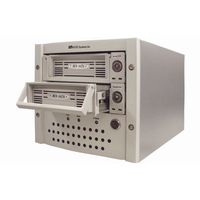 RATOC Systems eSATA/USB2.0リムーバブルRAIDケース (外付け2ベイ・アルミ) (SA-DK2EU-R)画像