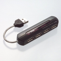 シグマA・P・Oシステム SHBF4BK 4ポートUSB1.1ハブ (SHBF4BK)画像