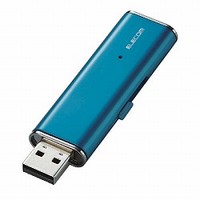 ELECOM Windows ReadyBoost対応 スライド式高速USBフラッシュメモリ 16GB(ブルー) (MF-XU216GBU)画像