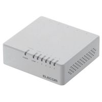 ELECOM 10/100Mbps対応スイッチングHub/5ポート/プラスチック筐体/磁石付き/電源外付モデル/ホワイト (EHC-F05PA-JW)画像