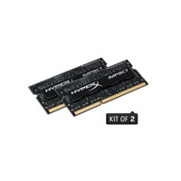 KINGSTON 8GB 1600MHz DDR3 CL9 SODIMM (Kit of 2) 1.35V HyperX Impact Black Series (HX316LS9IBK2/8)画像