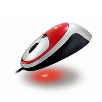 LOGICOOL Cordless Click! Plus Optical Mouse レッド (CLK-31RD)画像