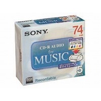 SONY 5CRM80PW インクジェットプリンター対応CD-R80分5枚組 (5CRM80PW)画像