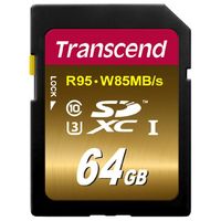 Transcend 64GB SDXCカード UHS-I U3X (TS64GSDU3X)画像