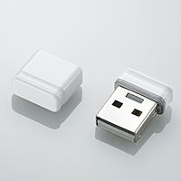 ELECOM マイクロサイズ USB2.0フラッシュメモリ 8GB(ホワイト) (MF-SU208GWH)画像