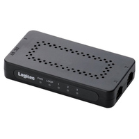 Logitec 1000BASE-T対応 超小型 スイッチングハブ/ファンレス/3ポート/ブラック (LAN-GSW03PSBE)画像