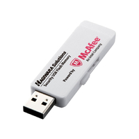 ハギワラソリューションズ USB2.0/1.1 セキュリティ機能付USBメモリ(マカフィー)/8GB/ホワイト/1年保証モデル (HUD-PUVM08GA1)画像