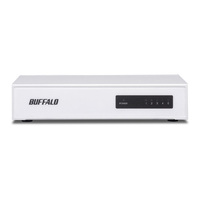 BUFFALO 10/100Mbps対応 スイッチングHub 金属筐体/電源内蔵モデル 5ポート ホワイト (LSW4-TX-5NS/WHD)画像
