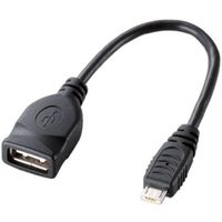 ELECOM Micro-USBアダプタ(Aメス-MicroA) U2C-EMA015BK (U2C-EMA015BK)画像