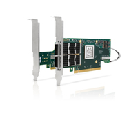 Mellanox ConnectX-6 VPI adapter card, 100Gb/s (HDR100, EDR IB and 100GbE), dual-port QSFP56, PCIe3.0/4.0 Socket Direct 2×8 in a row, tall bracket (MCX653106A-EFAT)画像