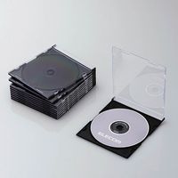ELECOM CD/DVDスリムプラケース/1枚収納/10パック/ブラック CCD-JSCS10BK (CCD-JSCS10BK)画像