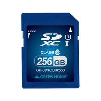 GREENHOUSE SDXCメモリーカード UHS-I クラス10 256GB GH-SDXCUB256G (GH-SDXCUB256G)画像