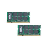 BUFFALO 2GB x2枚組 DDR2 667MHz SDRAM(PC2-5300) 200Pin SODIMM (A2/N667-2GX2)画像