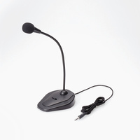 ELECOM スタンドマイク/フレキシブルアーム/ミュートスイッチ付き/ブラック (HS-MC05BK)画像