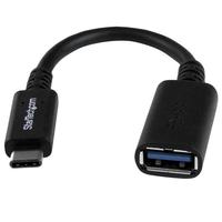StarTech 15cm ブラック USB 3.1 Type-C – USB 3.0 タイプA 変換アダプタ Type-C/ USB-C (24ピン) オス – タイプA (9ピン) メス リバーシブルデザイン USB 3.1 Gen 1 (5 Gbps) 規格対応 (USB31CAADP)画像