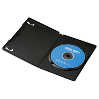 サンワサプライ DVDトールケース(1枚収納) ブラック 10枚セット (DVD-TN1-10BK)画像