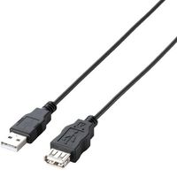 ELECOM エコUSB2.0延長ケーブル/A-Aメス/エコ/2m/ブラック U2C-JE20BK (U2C-JE20BK)画像