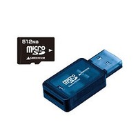 GREENHOUSE 512MB microSDカード専用超小型カードリーダ付属 GH-SDMR512MCR (GH-SDMR512MCR)画像