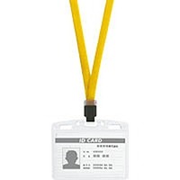 コクヨ ナフ-T190Y ネックストラップ名札 IDカード用・ヨコ型黄 (T190Y)画像