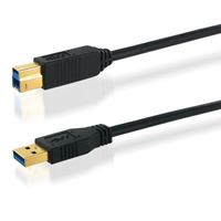 hypertools USB3.0ケーブル Aタイプオス-Bタイプオス 2m ブラック USB3-AMBM-2MB (USB3-AMBM-2MB)画像