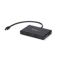StarTech 3ポートMSTハブ Mini DisplayPort – 3x HDMI マルチモニタースプリッタ ミニディスプレイポート(オス) – 3x HDMI(メス) 4K対応 Windowsのみ対応 (MSTMDP123HD)画像