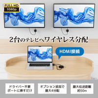 RATOC Systems ワイヤレスHDMI分配送受信機（1対2分配、HDMI to HDMI） (RS-WLSP1)画像
