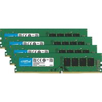 crucial 32GB Kit (8GBx4) DDR4 2666 MT/s (PC4-21300) CL19 SR x8 Unbuffered DIMM 288pin (CT4K8G4DFS8266)画像