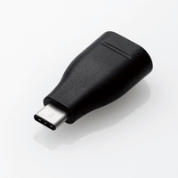 ELECOM スマホ用USB変換アダプタ/USB(Aメス)-USB(Cオス)/ブラック (MPA-AFCMADBK)画像