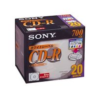 SONY 20CDQ80DPW CD-R 700MB 20枚組 ホワイトレーベル (20CDQ80DPW)画像