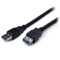 StarTech 2m SuperSpeed USB 3.0 延長ケーブル タイプA(オス) – タイプA(メス) ブラック (USB3SEXT2MBK)画像
