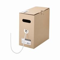 BUFFALO BL5E1000WH BL5E1000WH Cat5e LANケーブル 100m 単線 ホワイト (BL5E1000WH)画像