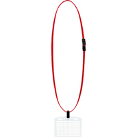 コクヨ ナフ-S180R 吊り下げ名札セット<アイドプラス>(ソフトケース) 赤 (S180R)画像