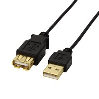 ELECOM USB-XE25BK 極細USB延長ケーブル 2.5m (ブラック) (USB-XE25BK)画像