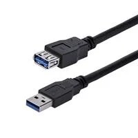 StarTech 1m USB 3.0 延長ケーブル タイプA(オス) – タイプA(メス) ブラック (USB3SEXT1MBK)画像