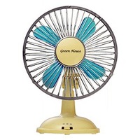 GREENHOUSE レトロ調USB首振り扇風機 クラシックブルー GH-USB-FANCB (GH-USB-FANCB)画像