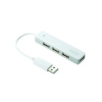ELECOM バスバスパワー専用4ポート USB2.0ハブ “COLOR STYLE”(ホワイト) (U2H-ST4BWH)画像