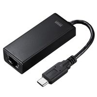 サンワサプライ Gigabit対応USB Type C LANアダプタ(Windows用) ブラック LAN-ADURC (LAN-ADURC)画像