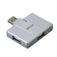 バッファローコクヨサプライ USB2.0Hub バスパワー 3ポート 0.3m延長ケーブル付 シルバー (BSHT300SV)画像