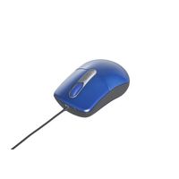 BUFFALO 光学式有線マウス USB接続 Mサイズ 延長ケーブル付 ブルー (BSMOU05MBL)画像