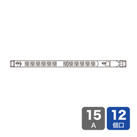 サンワサプライ 19インチサーバーラック用コンセント(15A) 3P 12個口 (TAP-SVSL1512)画像