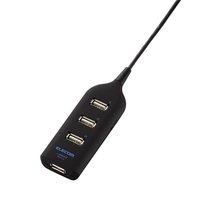 ELECOM これハブ。タップタイプ 4ポート(セルフ&バスパワー両用)ブラック (U2H-TAP1410SBK)画像