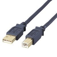 ELECOM USB2-50BK USB2.0ケーブル ブラック(ABタイプ) (USB2-50BK)画像