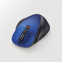ELECOM BlueLEDマウス/握りの極み/Lサイズ/Bluetooth/5ボタン/ブルー (M-XGL10BBBU)画像