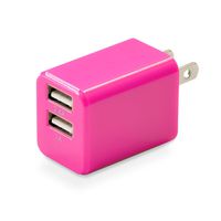 日本トラストテクノロジー USB充電器 cubeタイプ 224 ピンク CUBEAC224PK (CUBEAC224PK)画像