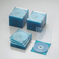 ELECOM CD/DVDスリムプラケース/1枚収納/50パック/クリアブルー (CCD-JSCS50CBU)画像