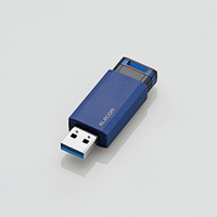 ELECOM USBメモリ/USB3.1 Gen1/ノック式/オートリターン機能/32GB/ブルー (MF-PKU3032GBU)画像