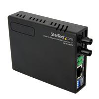 StarTech 光メディアコンバータ イーサネット/Ethernet(10Base-T/100Base-TX) – 光ファイバ(100BASEーFX) マルチモード ST 2km RJ-45(メス) – 光ファイバ デュプレックスST(メス) (MCM110ST2)画像