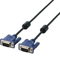 ELECOM RoHs D-sub15ピン(ミニ)ケーブル/スリム/2m/ブラック CAC-20BK/RS (CAC-20BK/RS)画像