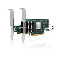 Mellanox ConnectX-6 EN adapter card kit, 200GbE, single-port QSFP56, Socket Direct 2x PCIe3.0 x16, tall brackets (MCX614105A-VCAT)画像